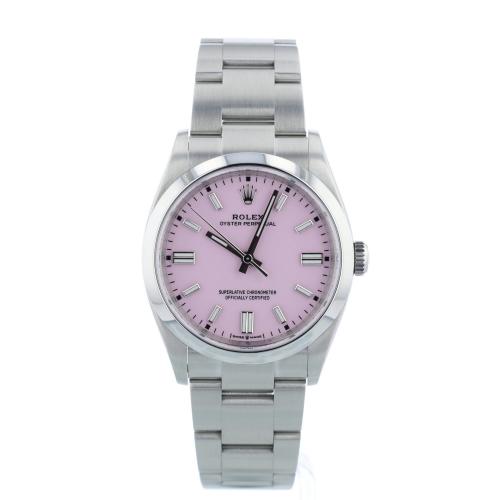 Gents Rolex Oyster Perpetual 36 126000 Stainless Steel case with Pink dial Gents Rolex Oyster Perpetual 36 126000 Stainless Steel case with Pink dial