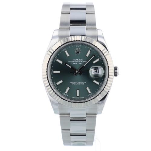Gents Rolex Datejust 41 126334 Stainless Steel case with Green dial Gents Rolex Datejust 41 126334 Stainless Steel case with Green dial