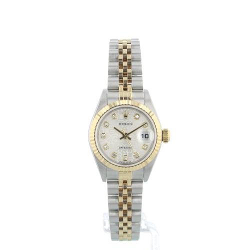 Ladies Rolex Datejust 79173 18ct Yellow Gold   Stainless Steel case with Silver Jubilee and Diamond dial