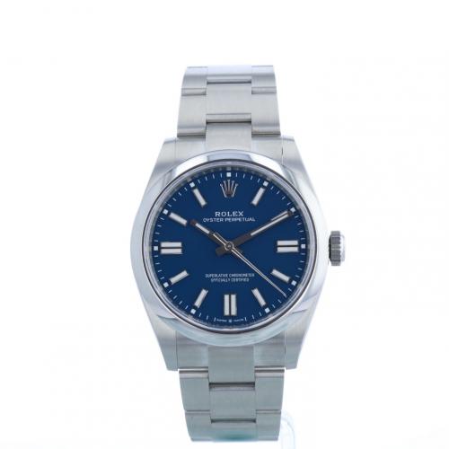 Gents Rolex Oyster Perpetual 41 134300 Stainless Steel case with Blue dial