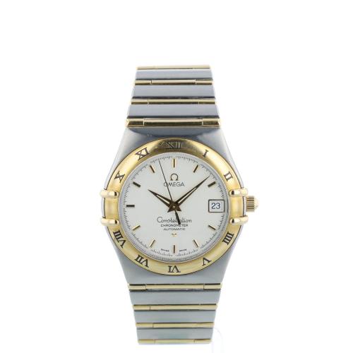Gents Omega Constellation 12023000 18ct Yellow Gold Stainless Steel case with White dial Gents Omega Constellation 12023000 18ct Yellow Gold Stainless Steel case with White dial