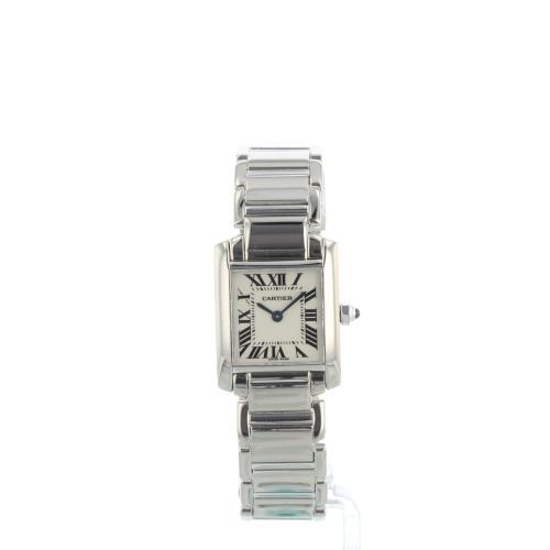 Ladies Cartier Tank Francais 2403 18ct White Gold case with Silver dial