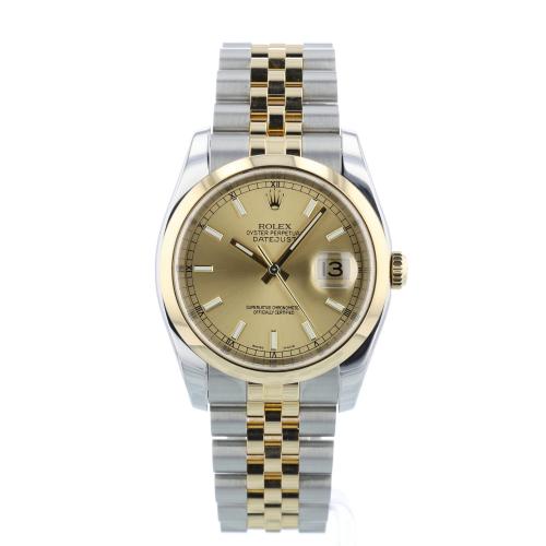 Gents Rolex DateJust 36 116203 18ct Yellow Gold Stainless Steel case with Gilt dial Gents Rolex DateJust 36 116203 18ct Yellow Gold Stainless Steel case with Gilt dial