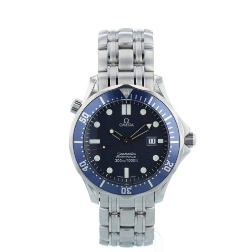 Gents Omega Seamaster Diver 300 25418000 Steel case with Blue Wave dial