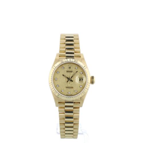 Ladies Rolex Lady-Datejust 26 69178 18ct Yellow Gold case with Gilt and Diamond Jubilee dial