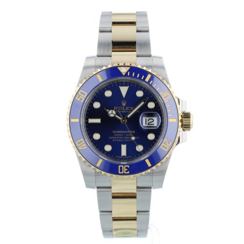 Gents Rolex Submariner Date 116613LB 18ct Yellow Gold   Stainless Steel case with Blue dial
