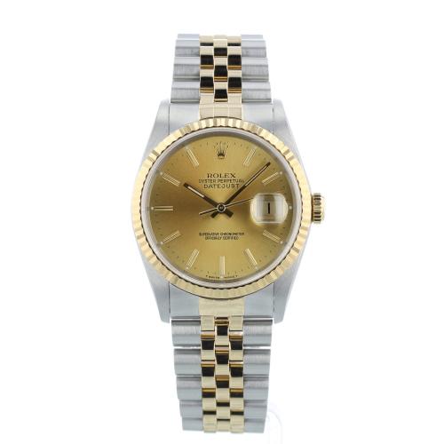 Gents Rolex 16233 16233 18ct Yellow Gold   Stainless Steel case with Champagne dial