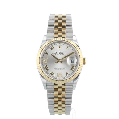 Gents Rolex Datejust 126233 18ct Yellow Gold   Stainless Steel case with Silver and Diamond dial
