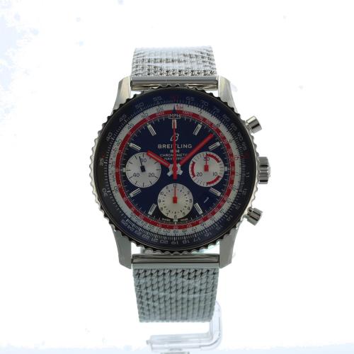 Gents Breitling Navitimer B01 Chrono 43 Swissair AB0121 Steel case with Black dial