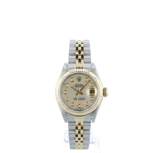 Ladies Rolex DateJust 69173 18ct Yellow Gold Stainless Steel case with MOP Diamond dial Ladies Rolex DateJust 69173 18ct Yellow Gold Stainless Steel case with MOP Diamond dial