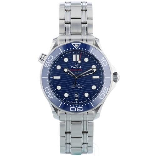 Gents Omega Seamaster 21030422003001 Steel case with Blue Wave dial