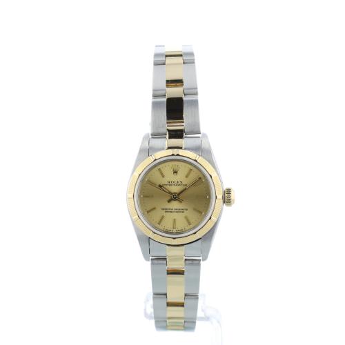 Ladies Rolex Oyster Perpetual 76233 18ct Yellow Gold   Stainless Steel case with Gilt dial
