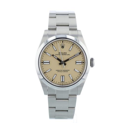 Gents Rolex Oyster Perpetual 41 134300 Stainless Steel case with Beige dial Gents Rolex Oyster Perpetual 41 134300 Stainless Steel case with Beige dial