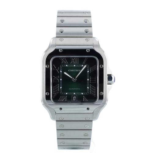 Gents Cartier Santos WSSA0062 Steel case with Green dial
