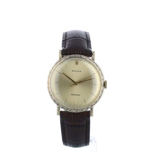 Gents Rolex Precision   9 CT case with Champagne dial