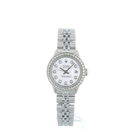 Ladies Rolex DateJust 6517 Steel case with White Diamond Set dial