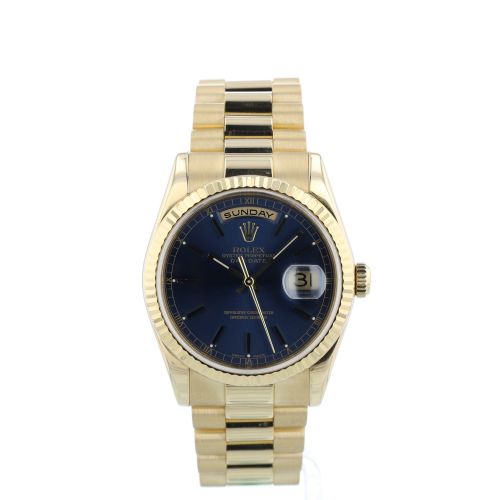 Gents Rolex Day Date 118238 18 CT case with Blue dial Gents Rolex Day Date 118238 18 CT case with Blue dial