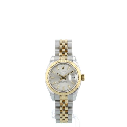 Ladies Rolex DateJust 26 179173 18ct Yellow Gold   Stainless Steel case with Silver dial