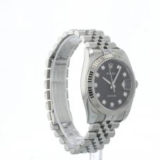 Gents Rolex Datejust 36 116234 Steel case with Black Jubilee Diamond dial