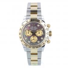 Gents Rolex Daytona 116503 18ct Yellow Gold   Stainless Steel case with Black MOP Diamond Set dial