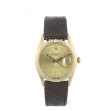 Gents Rolex Oyster Perpetual Date 15037 14CT case with Champagne  dial