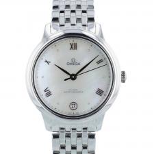 Ladies Omega DeVille 43410342005001 Stainless Steel case with White Mother of Pearl dial