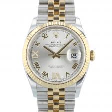 Gents Rolex Datejust 126233 18ct Yellow Gold   Stainless Steel case with Silver and Diamond dial