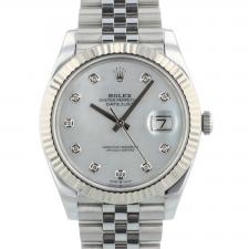 Gents Rolex Datejust 41 126334 Stainless Steel case with MOP Diamond dial