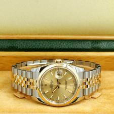 Gents Rolex DateJust 36 116203 18ct Yellow Gold   Stainless Steel case with Gilt dial