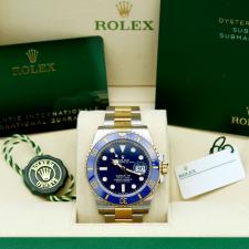 Gents Rolex Submariner Date 126613LB 18ct Yellow Gold Stainless Steel case with Blue dial
