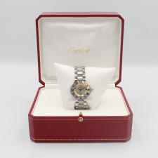 Ladies Cartier Must 21 1330 Gold Plated Stainless Steel case with Silver dial