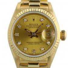 Ladies Rolex Datejust 69178 18ct Yellow Gold case with Gilt Diamond dial