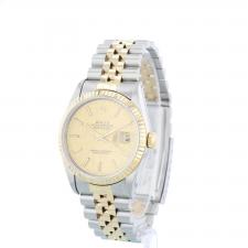 Gents Rolex Datejust 16233 18ct Yellow Gold   Stainless Steel case with Champagne Linen dial dial