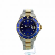 Gents Rolex Submariner Date 16803 18ct Yellow Gold   Stainless Steel case with Blue dial