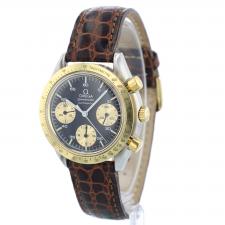 Gents Omega Speedmaster 37145080 18ct Yellow Gold   Stainless Steel case with Black dial