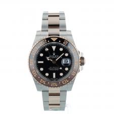 Gents Rolex GMT Master II 126711CHNR 18ct Rose Gold Stainless Steel case with Black dial