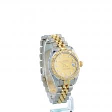 Ladies Rolex DateJust 179173 18ct Yellow Gold   Stainless Steel case with Champagne Diamond Set dial