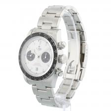Gents Tudor Black Bay Chrono 79360N Stainless Steel case with white dial with black sub dial