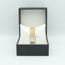 Ladies Omega Dress   9 CT case with Silver dial
