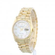 Gents Rolex Day Date 118238 18ct Yellow Gold case with MOP Diamond dial