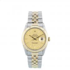 Gents Rolex Datejust 16233 18ct Yellow Gold   Stainless Steel case with Champagne Linen dial dial