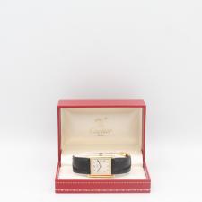 Gents Cartier Tank W1002753 G/P case with White dial