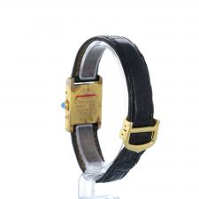 Ladies Cartier Tank 39768 Gold Plated case with Silver dial