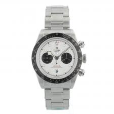 Gents Tudor Black Bay Chrono 79360N Stainless Steel case with white dial with black sub dial