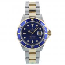 Gents Rolex Submariner Date 16613T 18ct Yellow Gold   Stainless Steel case with Blue dial