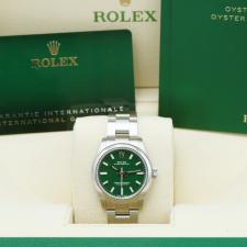 Ladies Rolex Oyster Perpetual 31 277200 Stainless Steel case with Green dial