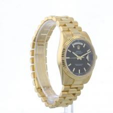 Gents Rolex Day Date 118238 18ct Yellow Gold case with Black dial