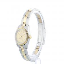 Ladies Rolex Oyster Perpetual 76233 18ct Yellow Gold Stainless Steel case with Gilt dial