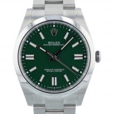 Gents Rolex Oyster Perpetual 41 124300 Stainless Steel case with Green dial
