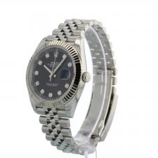 Gents Rolex Datejust 41 126334 Steel case with Black Diamond dial